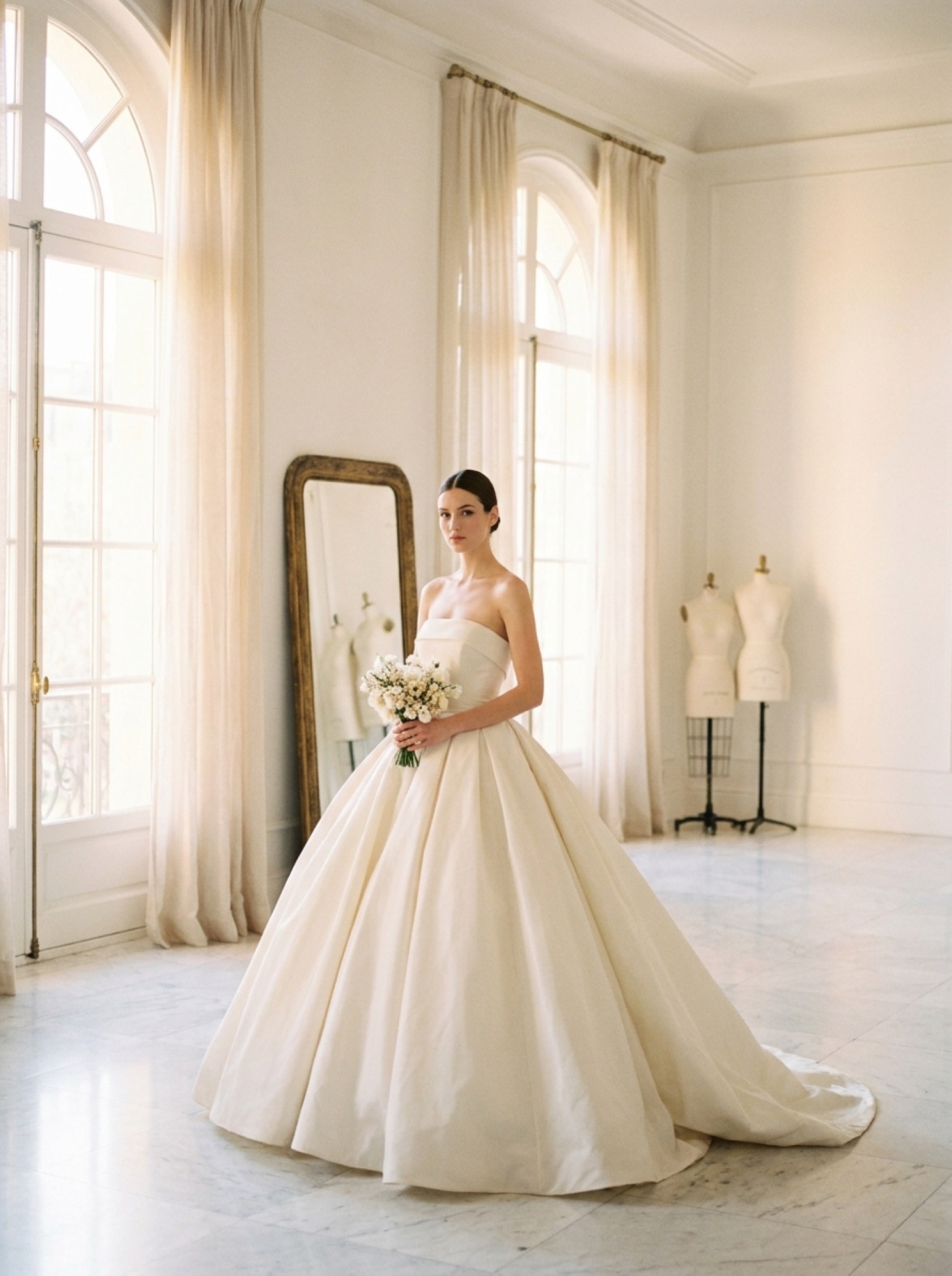 Bridal gown at the Trinity Gallery atelier