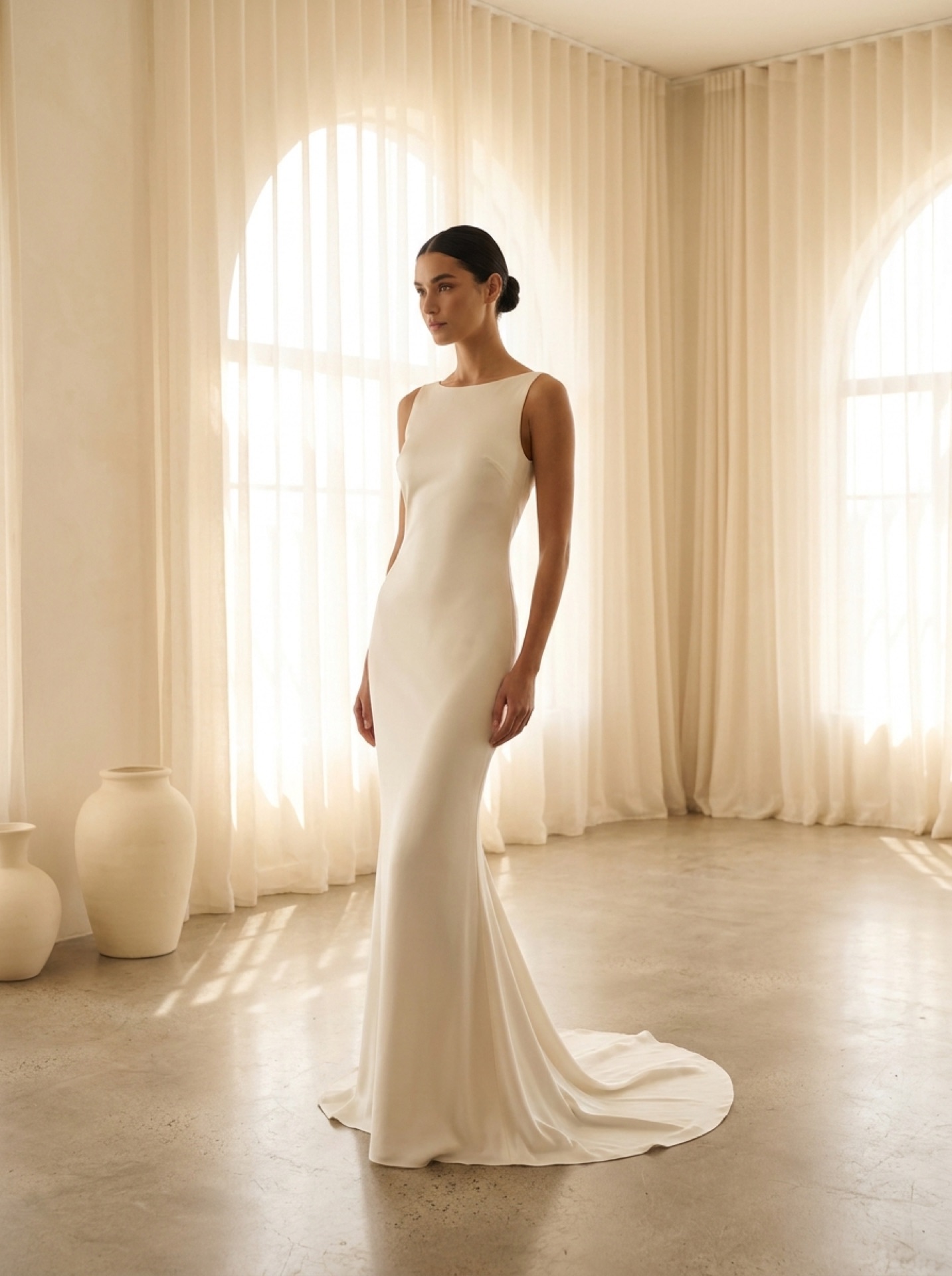 Trinity Gallery bride in an Oscar de la Renta gazar gown